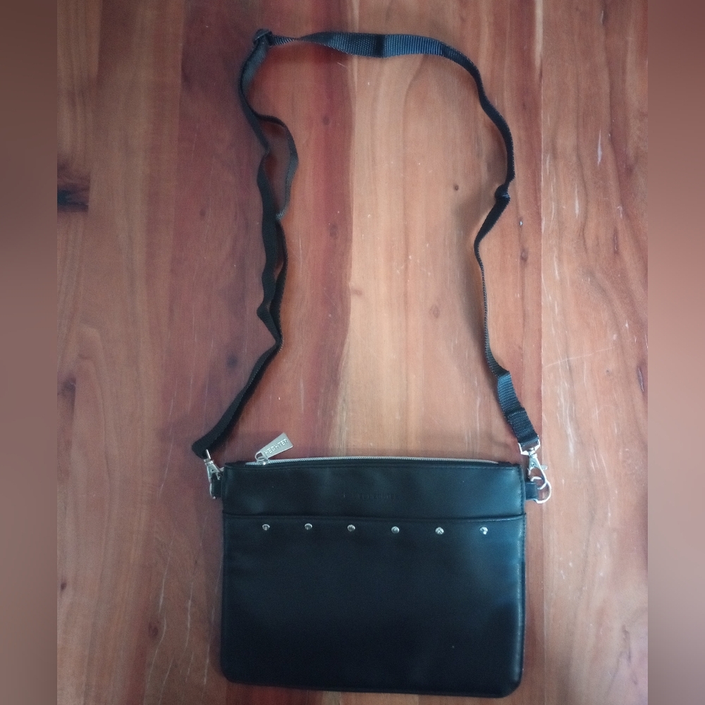 Daniel Hechter Black Crossbody Bag with Silver Details